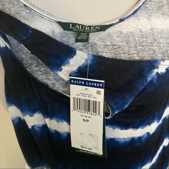 Lauren Ralph Lauren Tie Dye Striped Dress NEW - Picture 2 of 7
